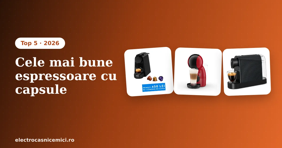 Cel mai bun espressor cu capsule în 2026: top 5 Nespresso, Dolce Gusto și altele