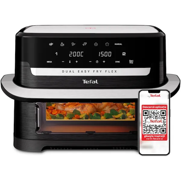 Friteuză cu aer cald Tefal Dual Easy Fry Flex EY9228E0