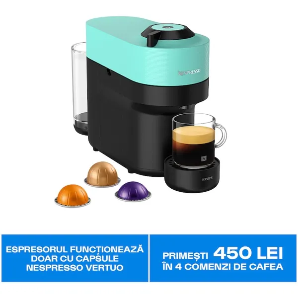 Espressor cu capsule Nespresso by Krups Vertuo Pop XN920410
