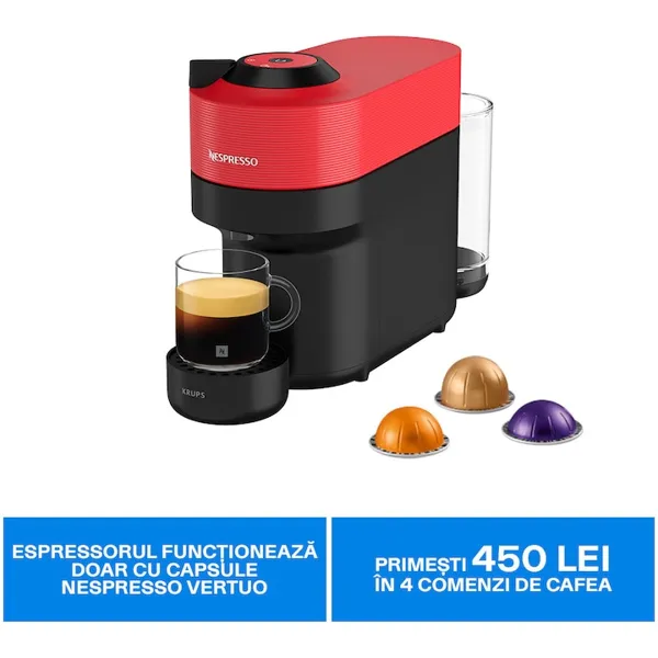 Espressor cu capsule Nespresso by Krups Vertuo Pop XN920510